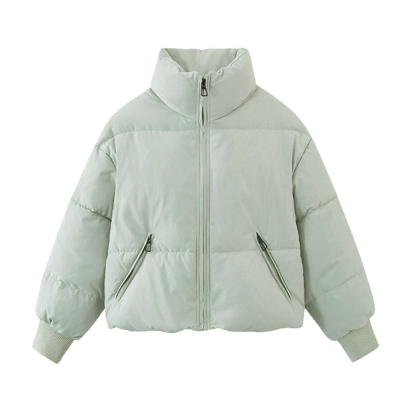 Women's Long-term Available Stand Collar Bread Coats