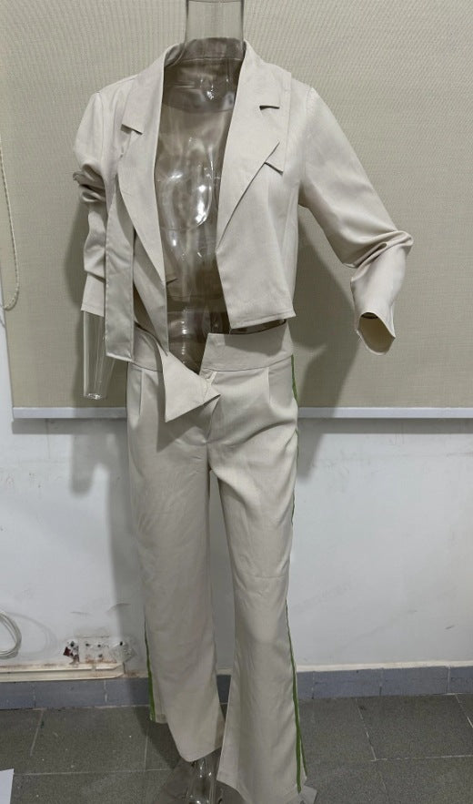 Autumn Solid Color Fashion Lapel Elegant Suits