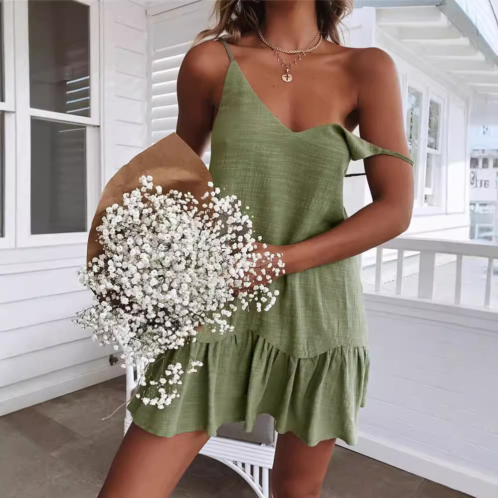 Women's Summer Fashion Sexy Brace Backless Dress Dresses