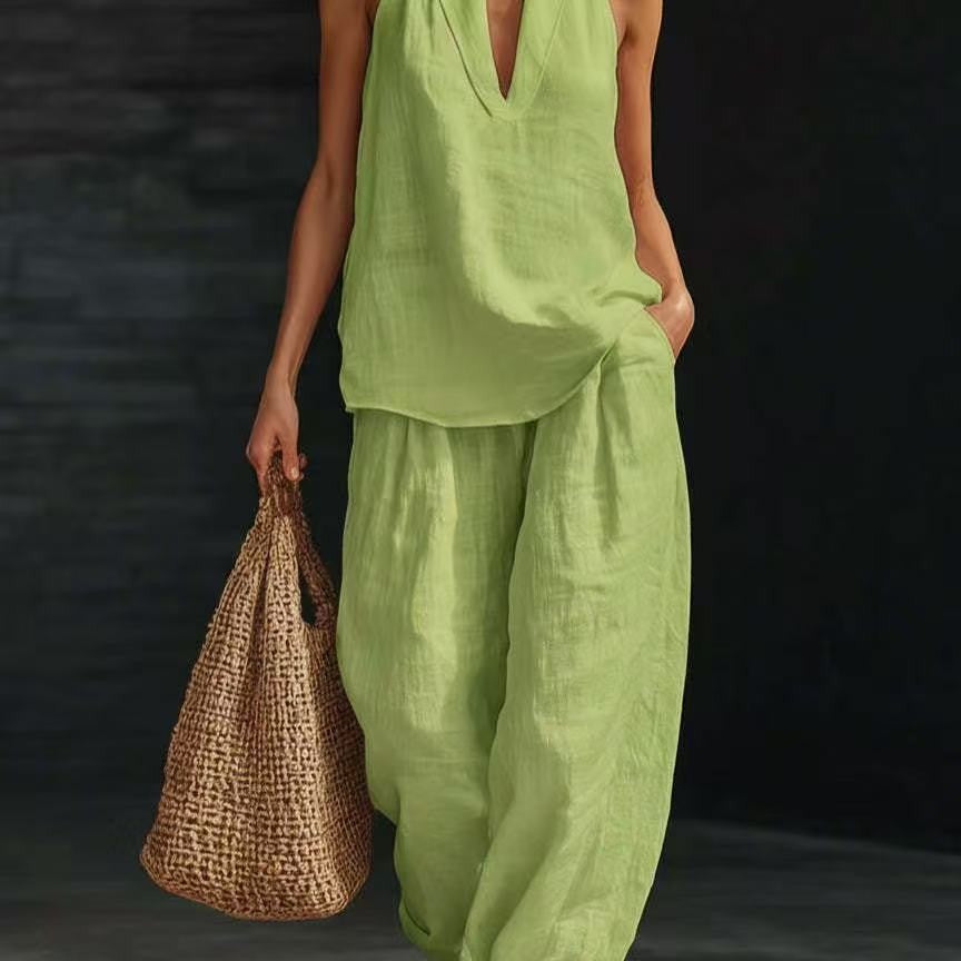 Versatile Fashion Charming Women's Halter Sleeveless Suits