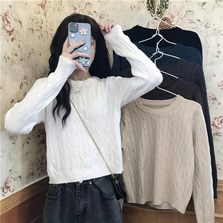 Women's Fresh Sweet Crew Neck Casual Comfortable Women's Sweater