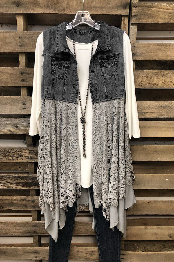 Women's Durable Charming Lace Hem Stitching Jackets