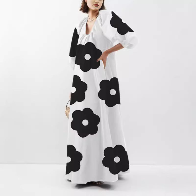 Versatile Popular Fashion Digital Printed Dress Blouses