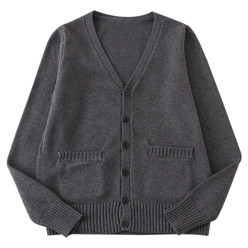 Classy Thickened College Style Dark Gray Women's Sweater