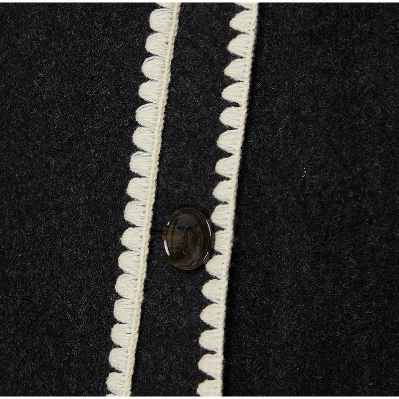 Women's Fashion Woolen Thick Loose With Scarf Coats