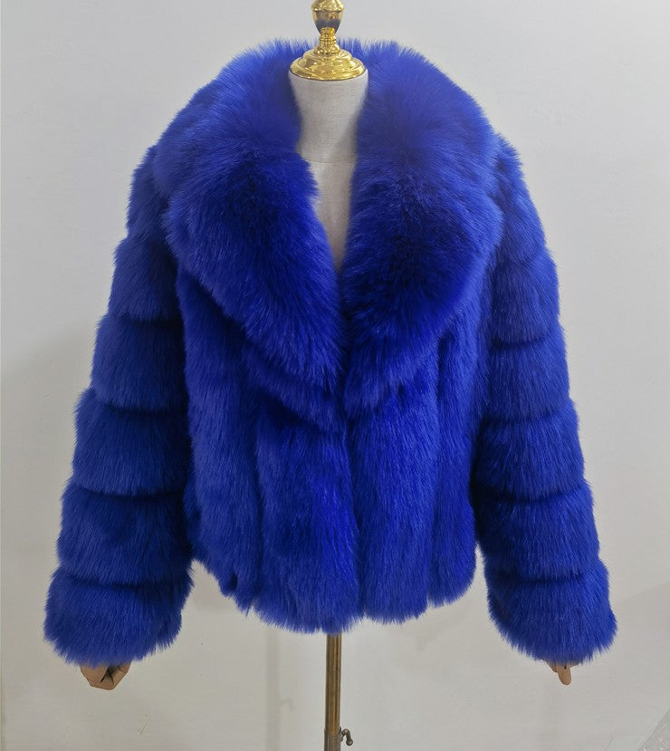 Women's Fur Imitation Fox Faux Collar Coats