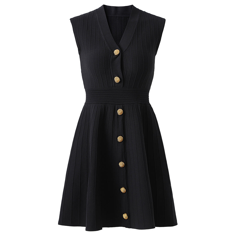 Women's Sleeveless Dress For Summer Elegant Knitted Vests