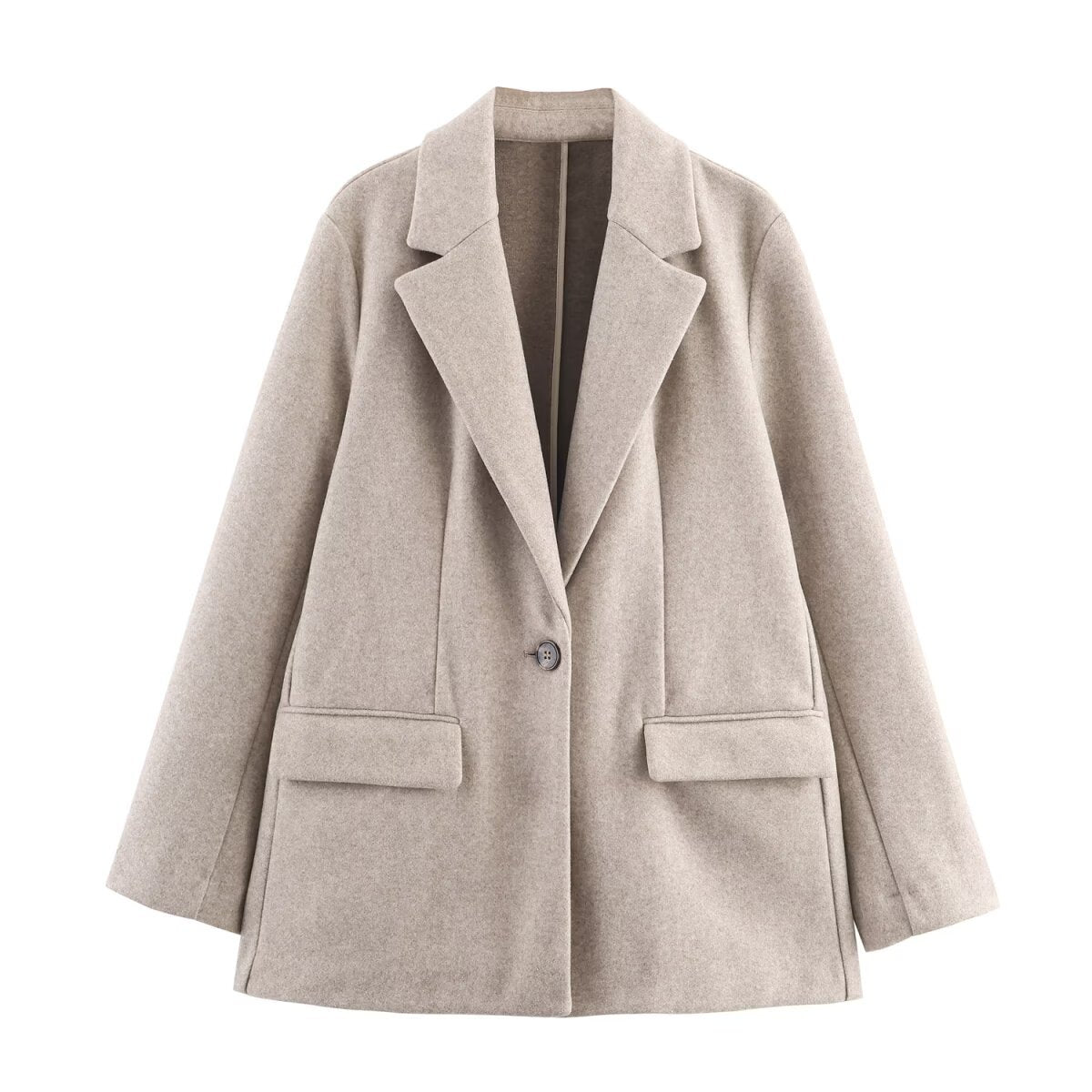 Women's Creative Fashion Single Button Soft Coats