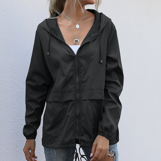 Women's Zip Hoodie Lightweight Outdoor Hiking Raincoat Knitwear