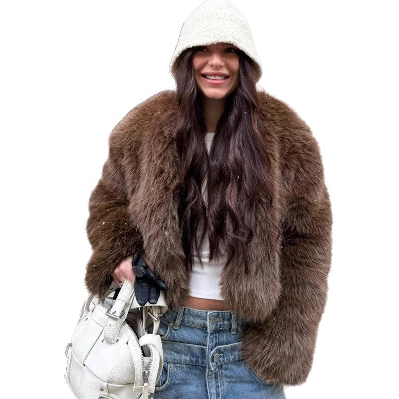 Women's Fur Casual Street Style Fox Coats