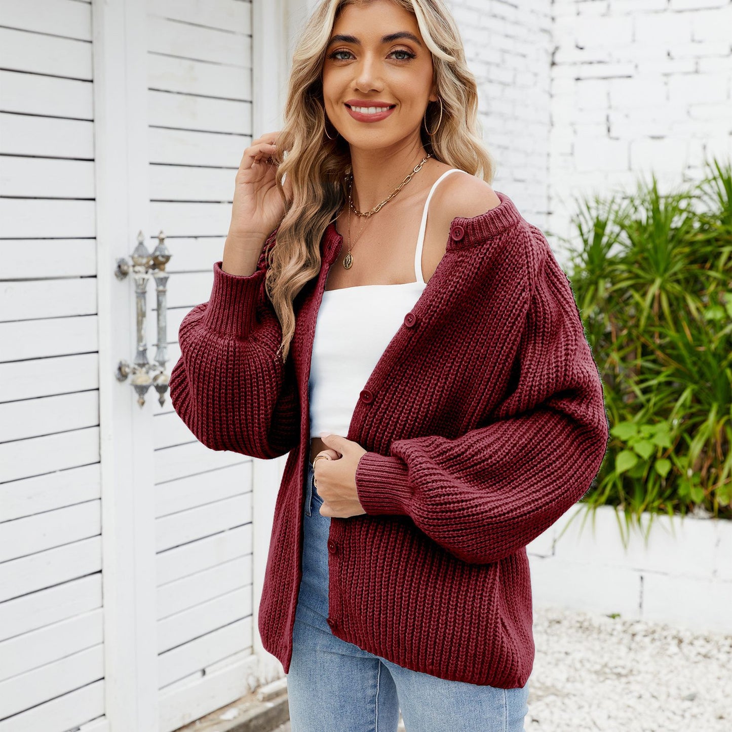 Women's Loose-fitting Casual One Breasted Fashion Sweaters