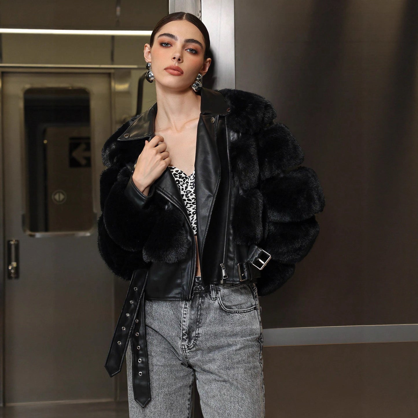 Faux Animal Fur Female Casual Outdoor Coats