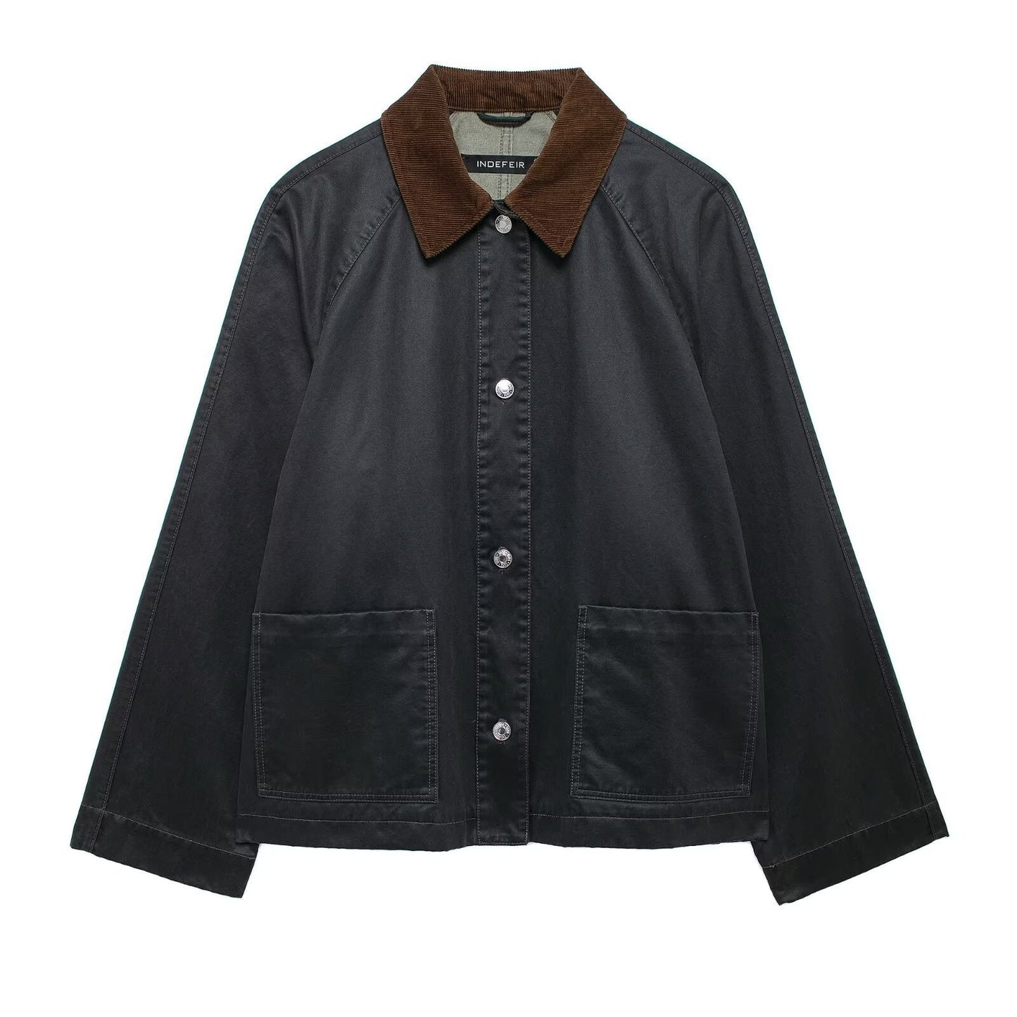 Women's Trendy Unique Casual Corduroy Neckline Jackets