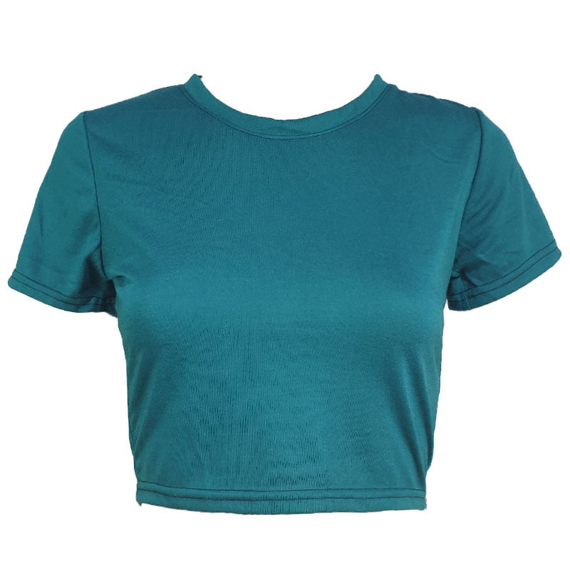 Women's T-shirt Slim Solid Color Simple Common Blouses