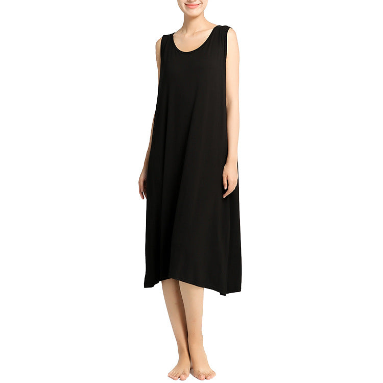 Women's Bamboo Fiber Thin Stretch Home Breathable Dresses