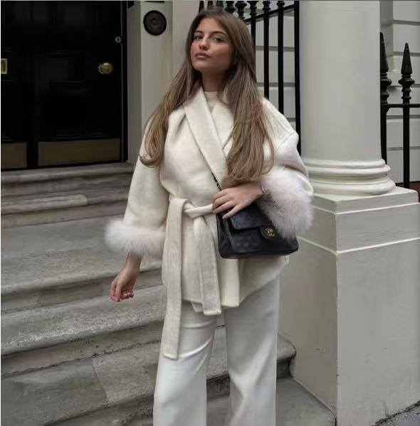 Casual Elegant Soft Loose Lapels Solid Coats