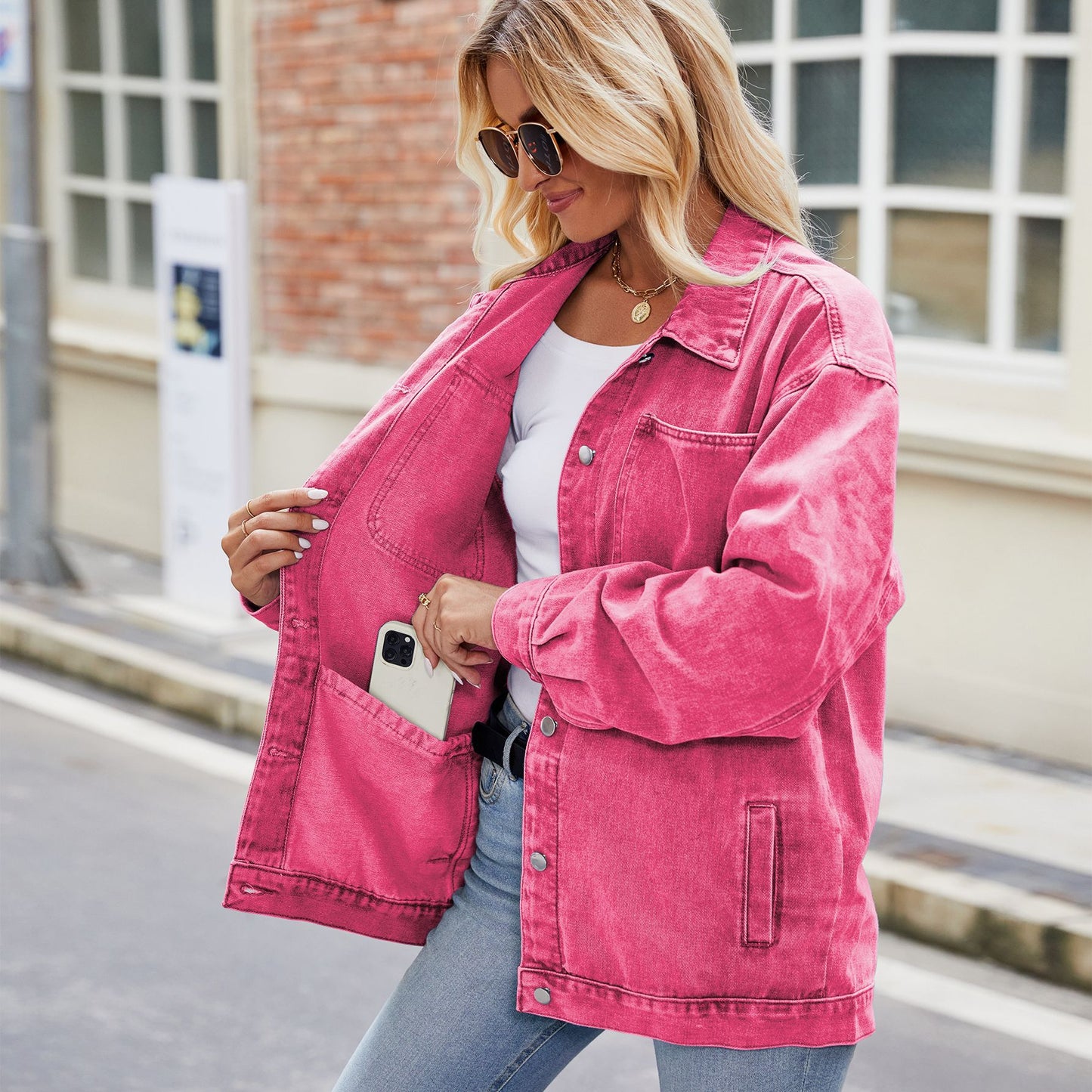 Women's Graceful Popular Retro Washed Denim Jackets