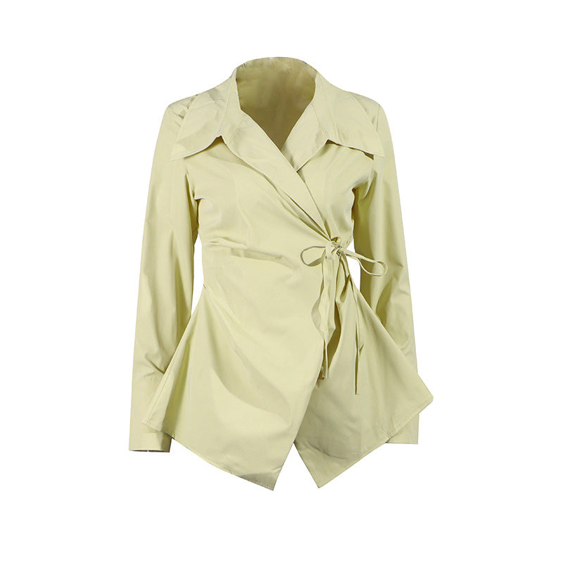 Shirt Early Autumn Fresh Simple Solid Blouses