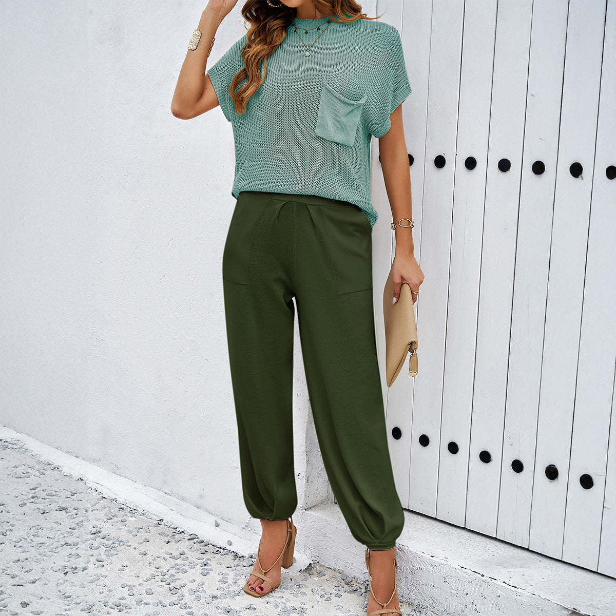 Elegant Versatile Women's Vacation Style Simple Fashion Casual Suit