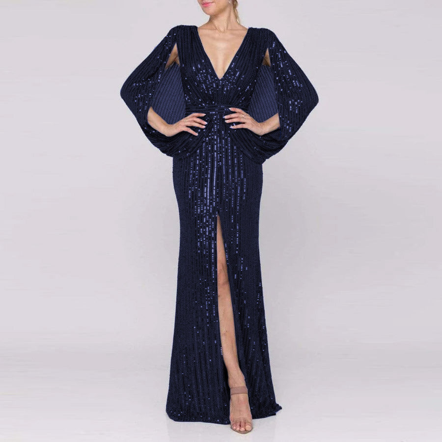 Charming Durable Sequined Slim Banquet Party Dress