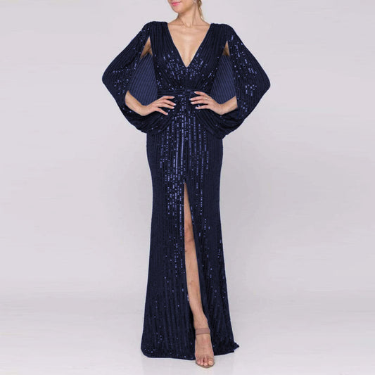 Charming Durable Sequined Slim Banquet Party Dress