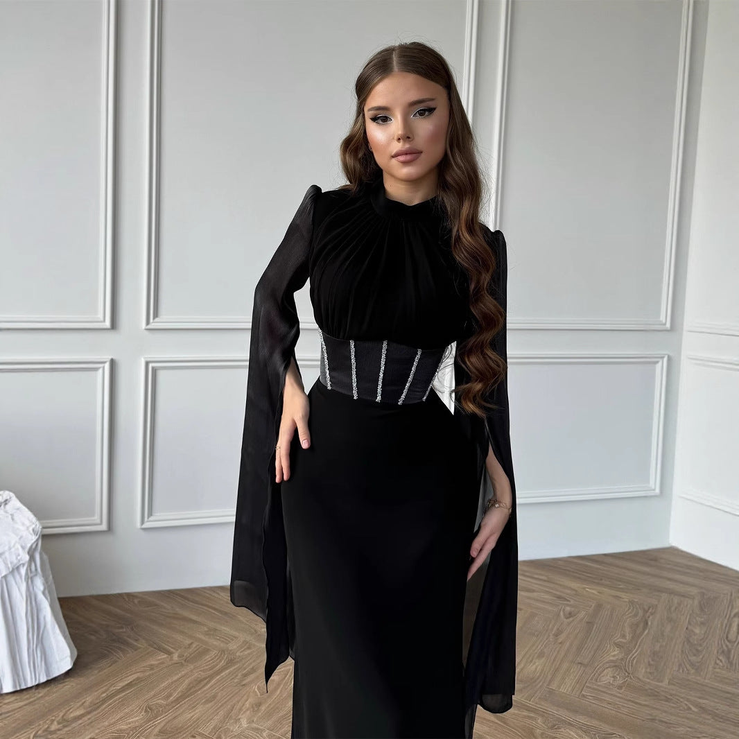 Women's Spring Fashion Elegant Graceful Long Sleeve Dresses