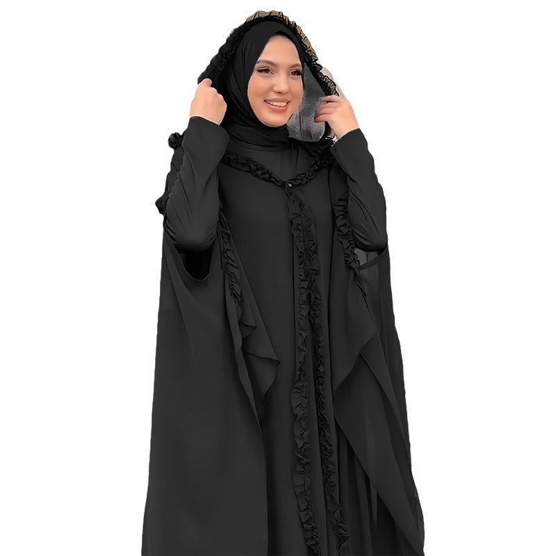 Hooded Shawl Long Cape Dress Turkish Dresses