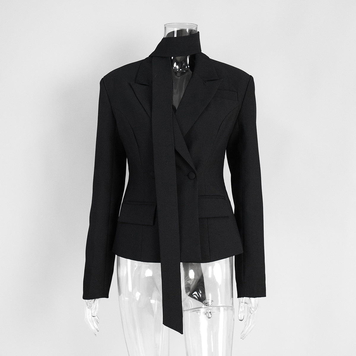 Women's Trendy Ribbon Temperament Commute Small Blazers