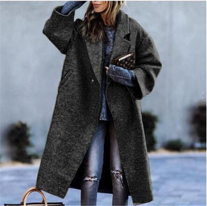 Women's Spring Casual Long Pure Color Warm Clothing