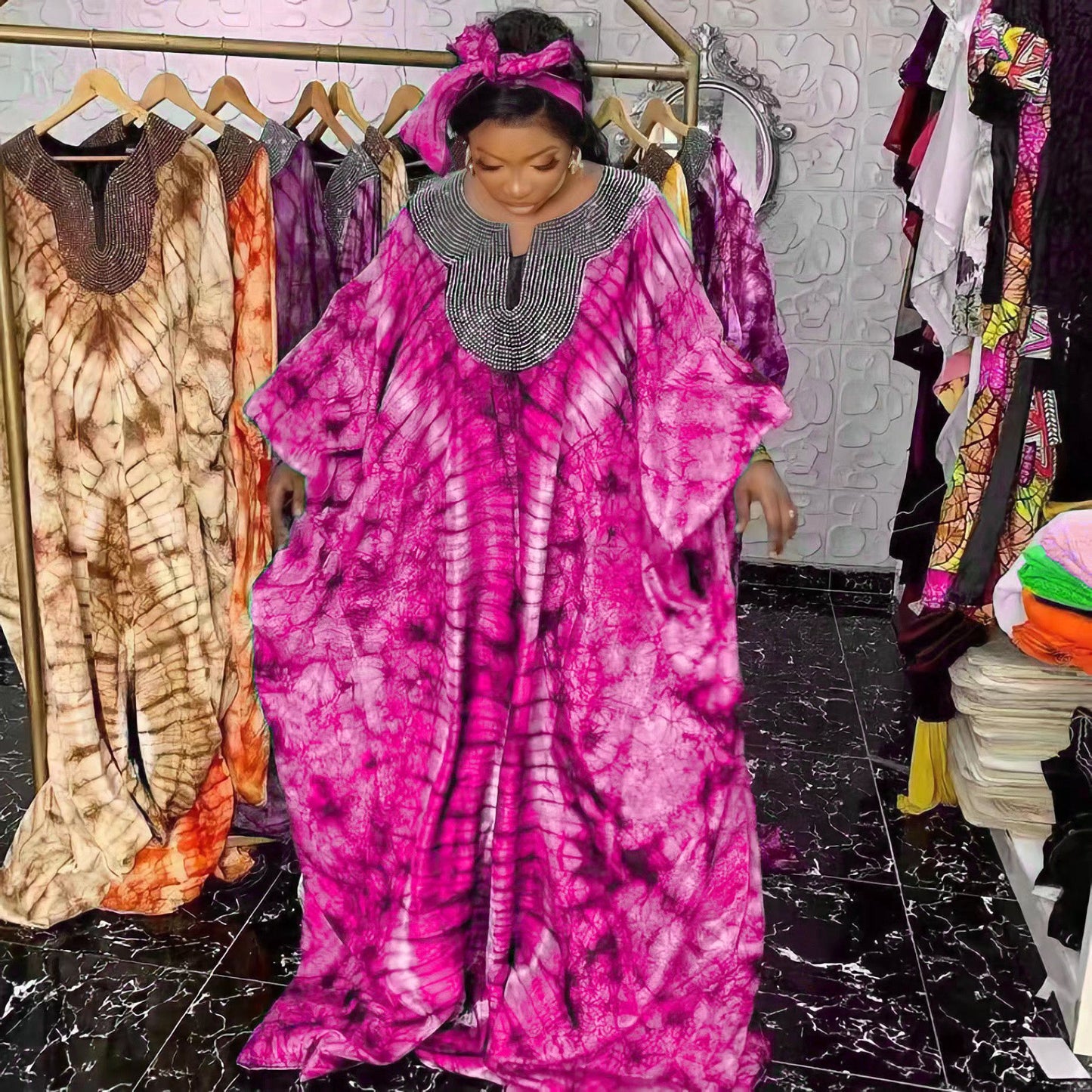 Printed Loose Robe African Ethnic Style Dresses