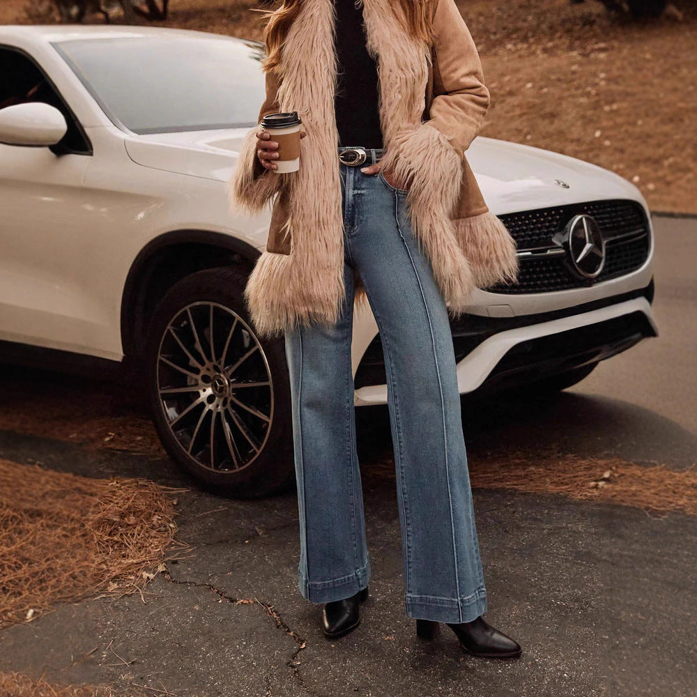 Women's Denim City Stretch Temperament Commute Washed Jeans