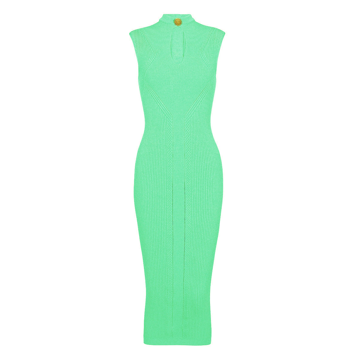 Women's Summer Fashionable Knitted Round Neck Slimming Dresses