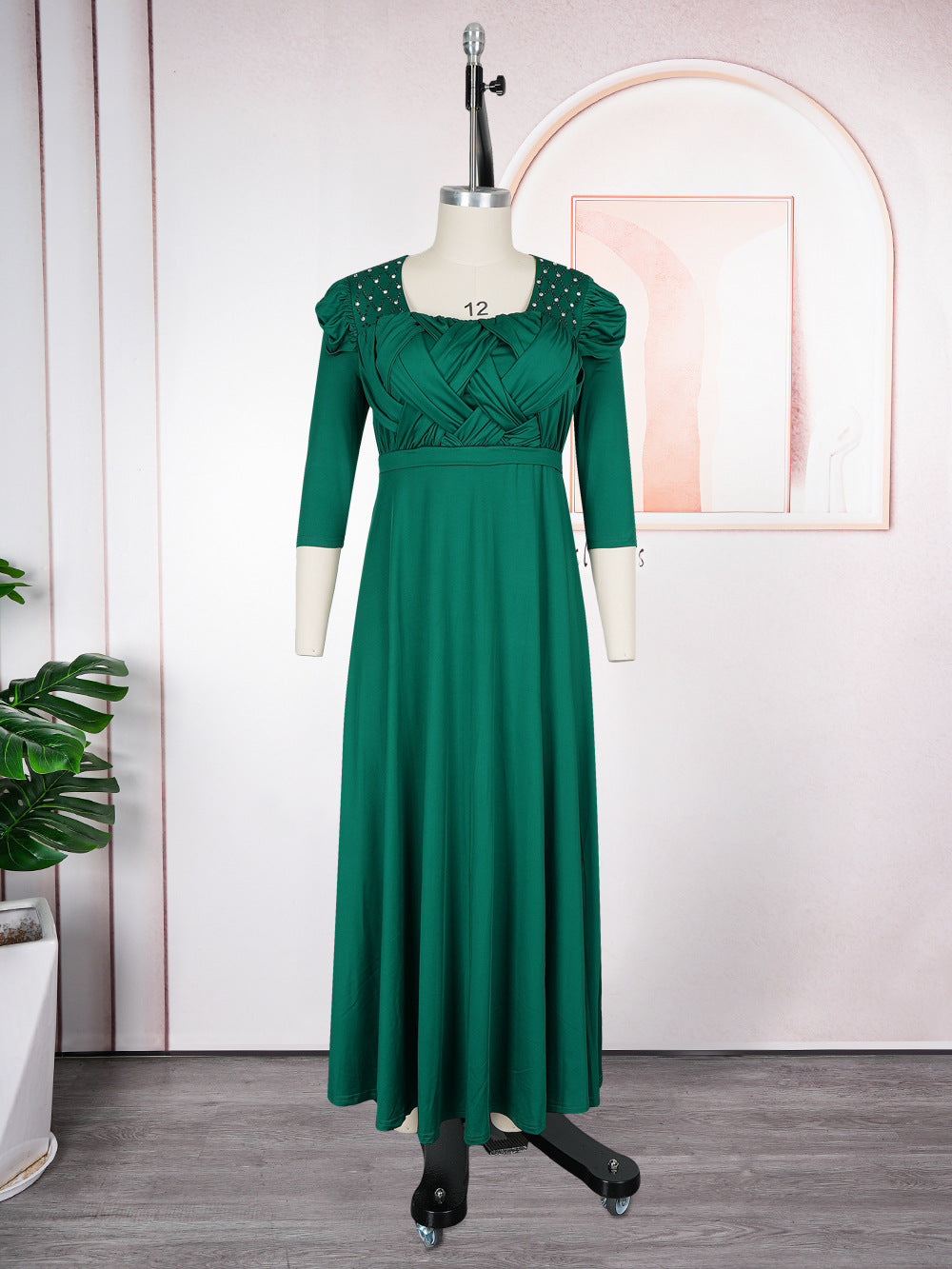 Women's Hot Rhinestone Fashion Dress African Bridesmaid Dresses