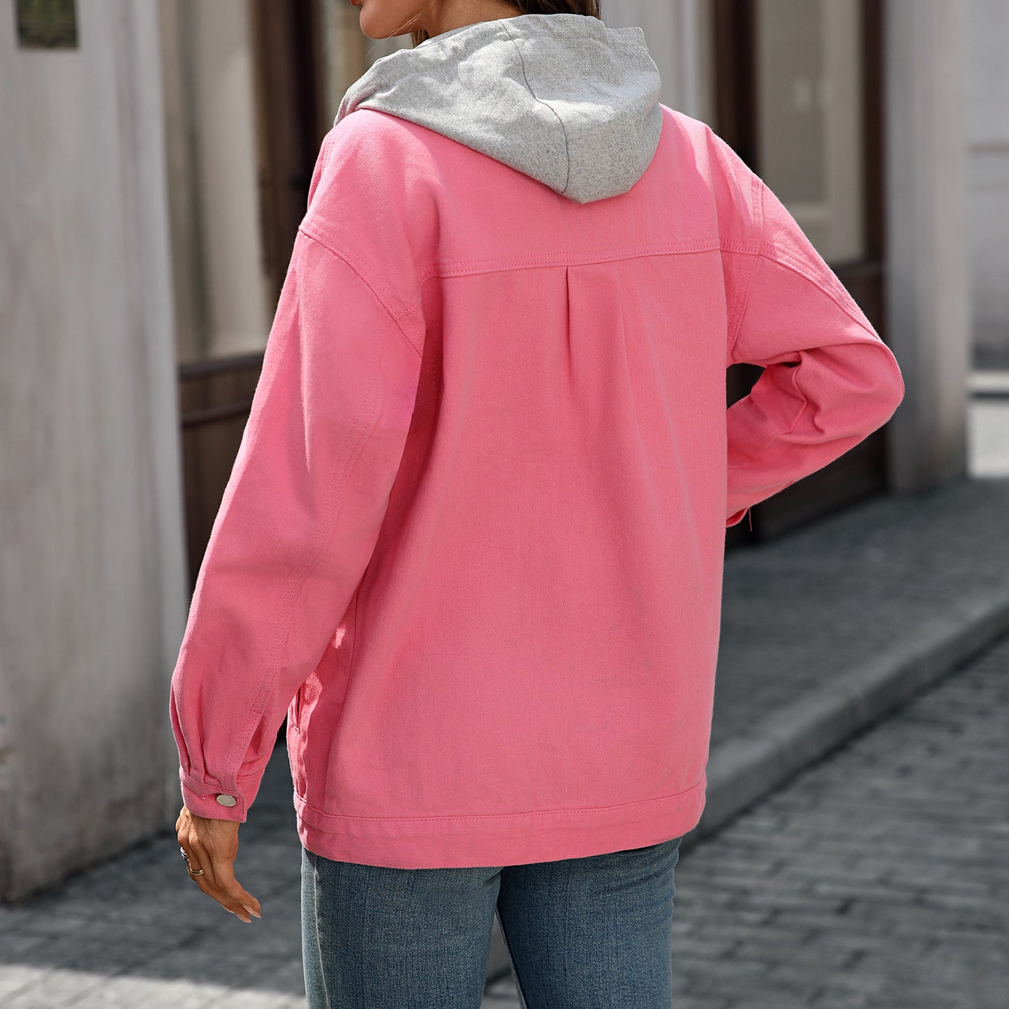 Women's Slouchy Creative Retro Washed Denim Jackets