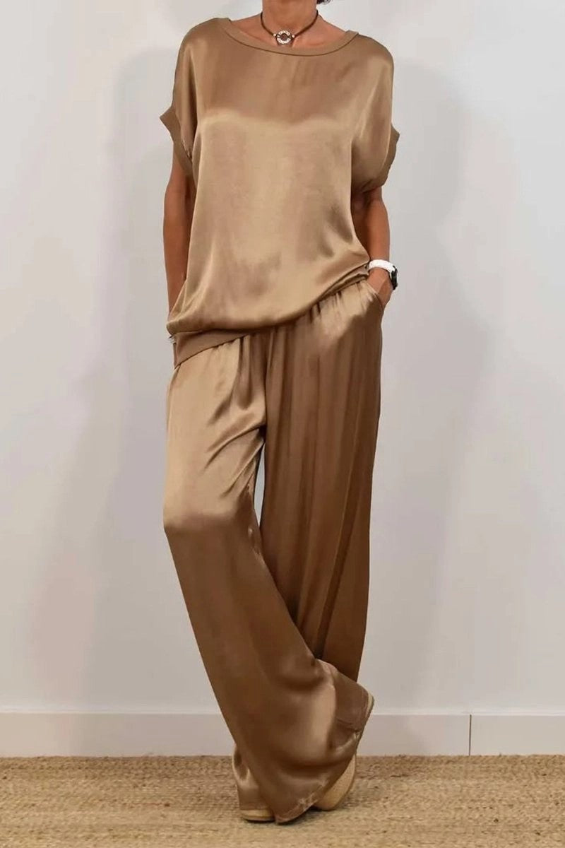Unique Trendy Loose Shirt Wide Leg Pants