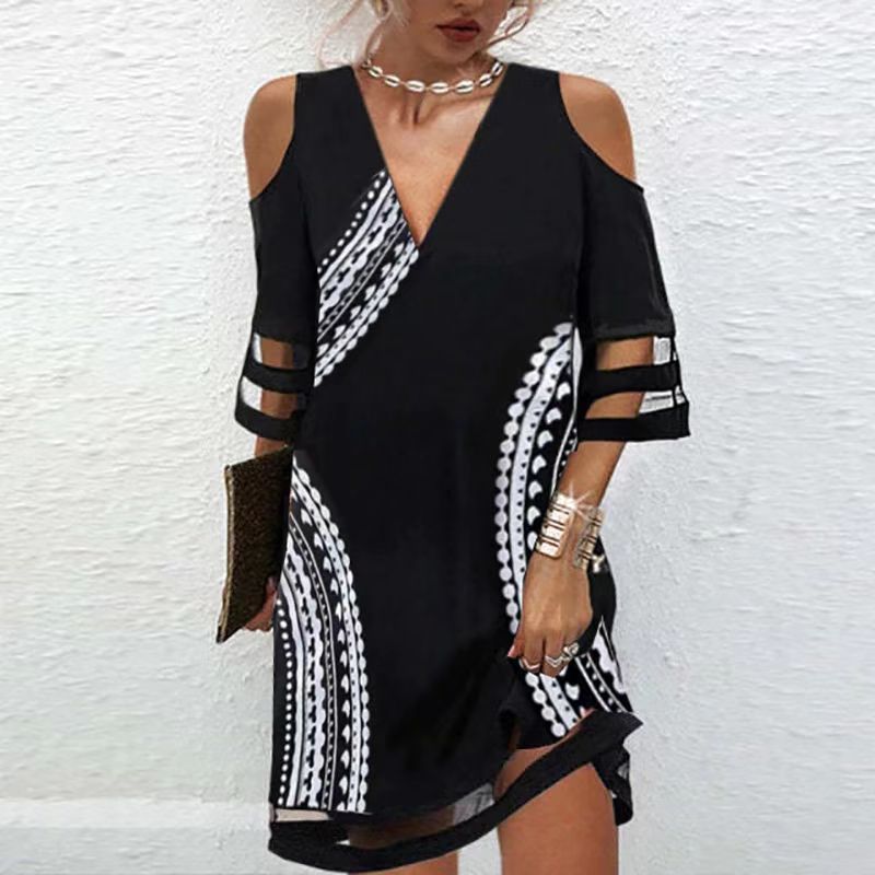 Women's Summer Positioning Flower Mesh Sleeve Fashion Shorts