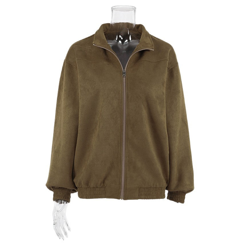 Women's Personality Street Long Sleeve Stand Collar Jackets