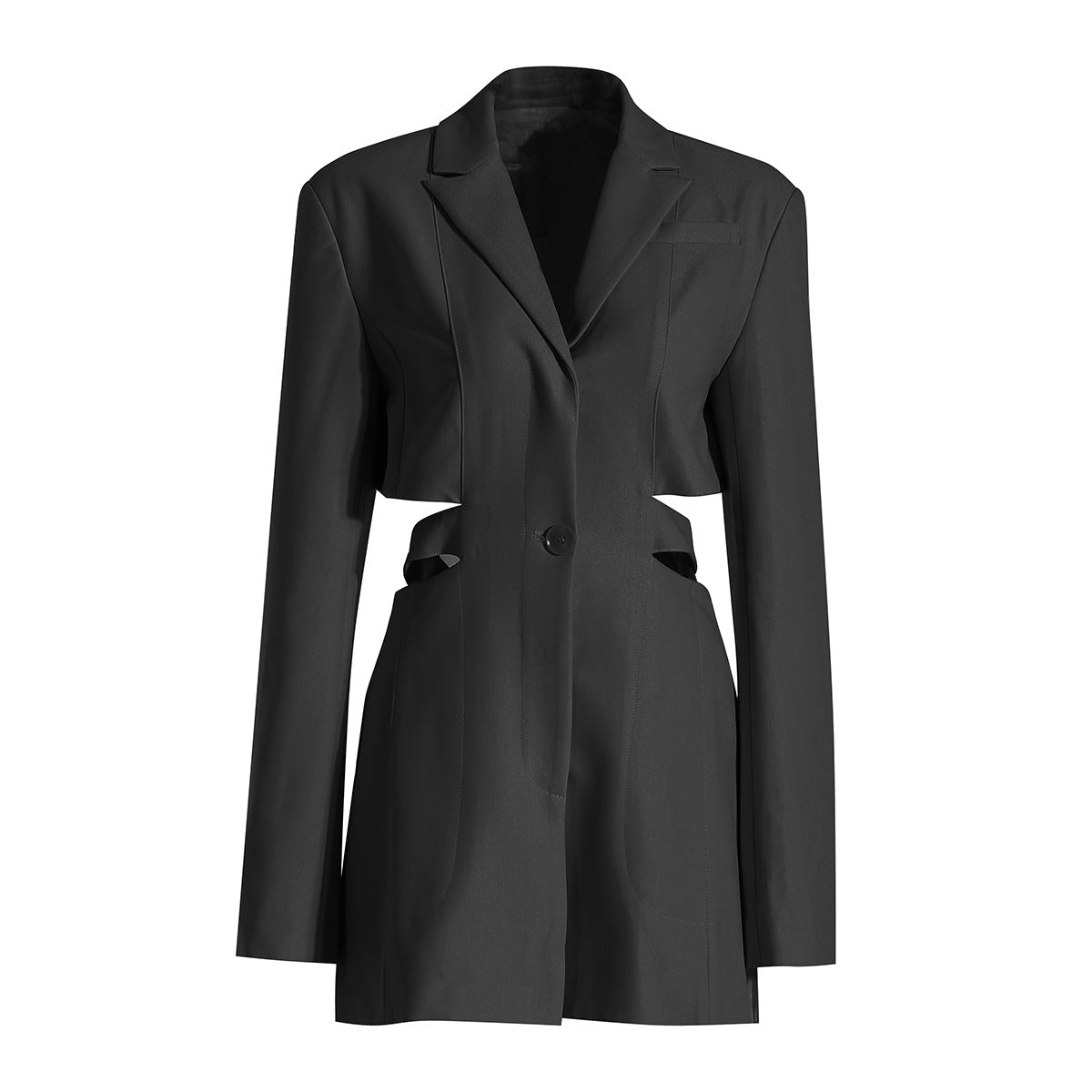 Niche Machine Midriff Slimming One Button Dress Coats