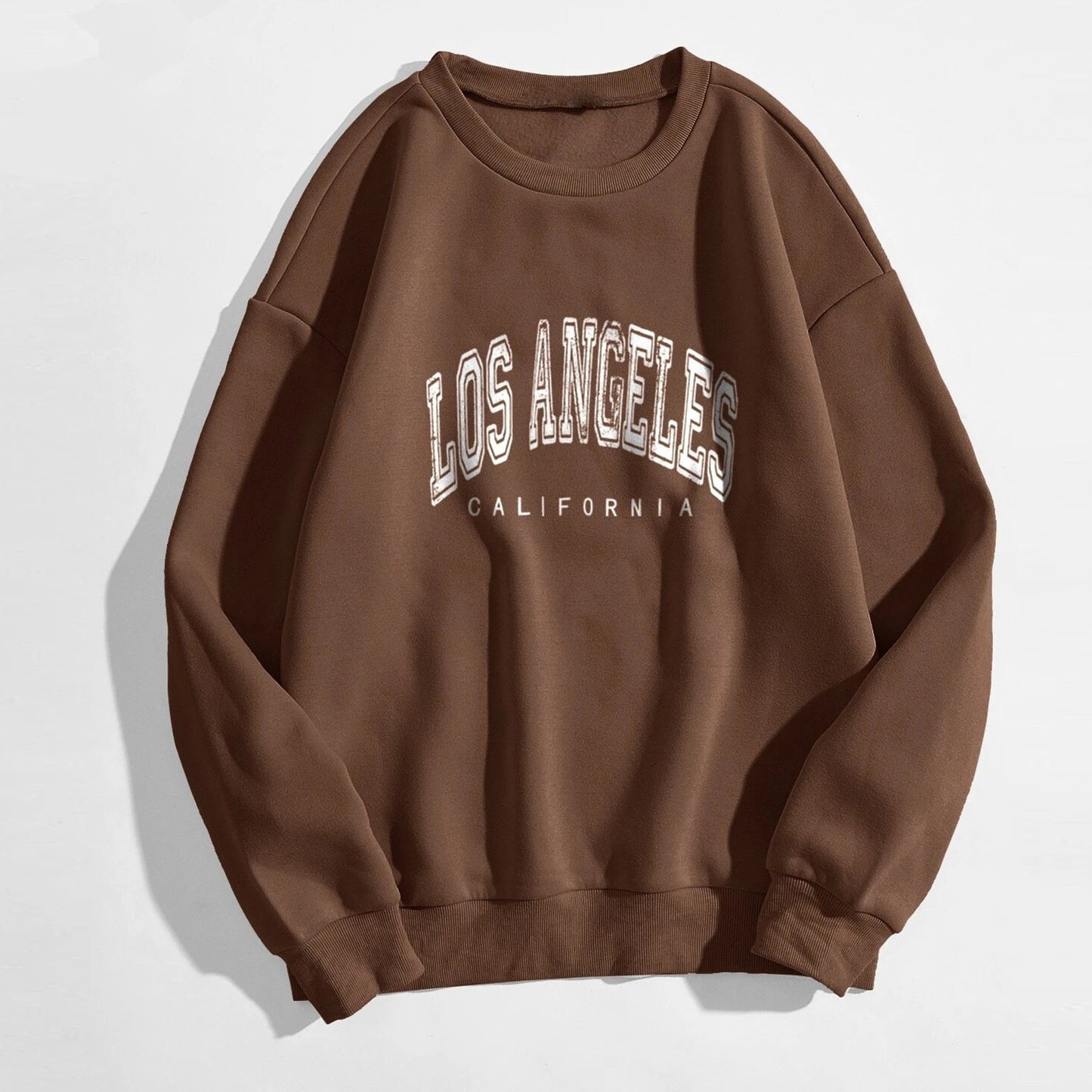 Women's Simple Letter Crew Neck Temperament Pure Color Korean Style Thin Sweaters