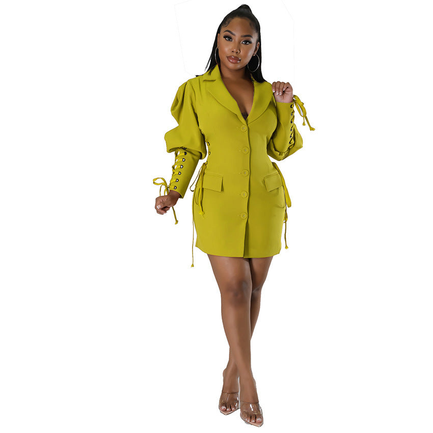 Women's Winter Solid Color Fashion Lapel Long Coats