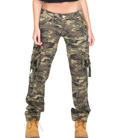 Women's Camouflage Loose Outdoor Casual Sports Overalls Pants