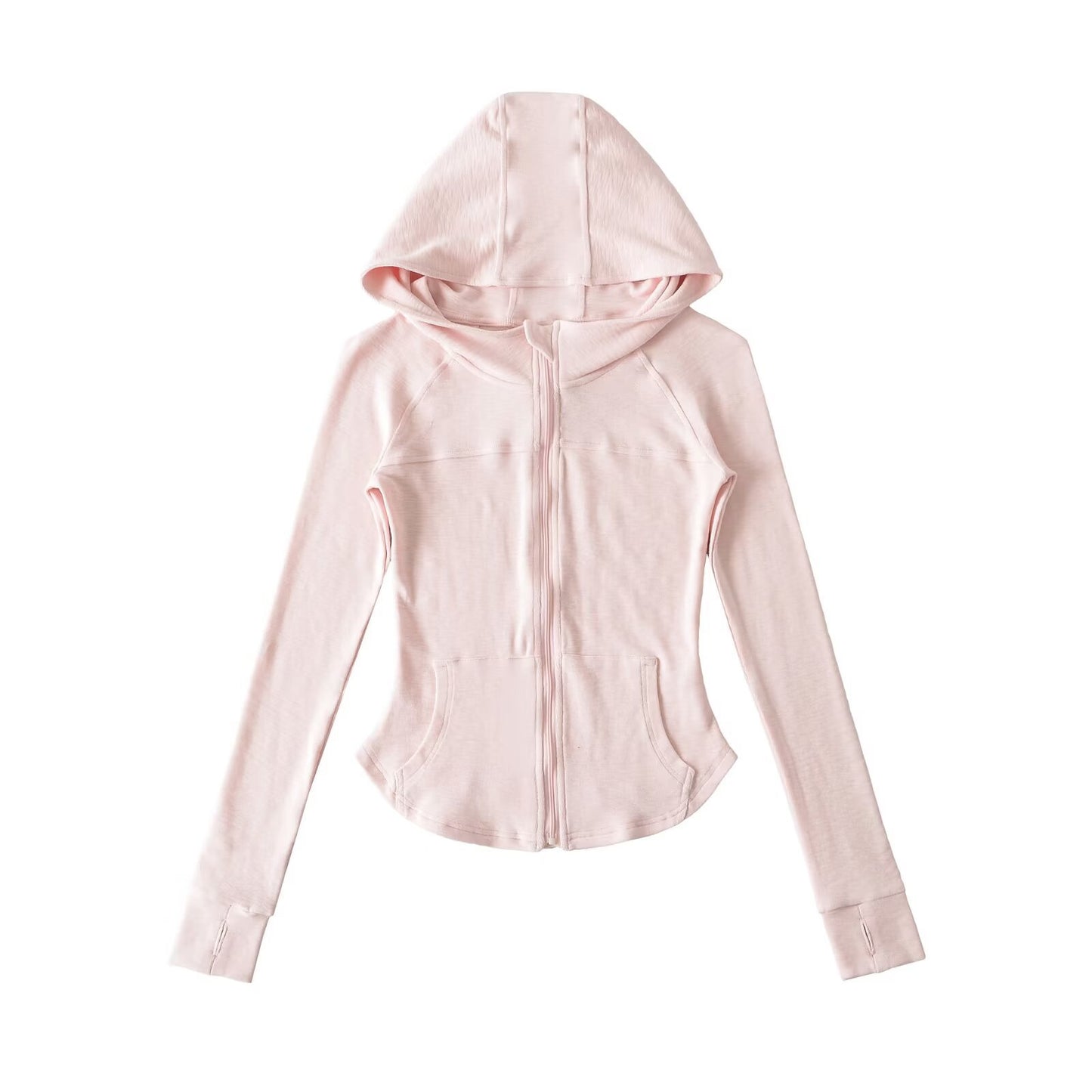 Women's Autumn Hot Waist Slim Fit Hooded Pure Sweaters