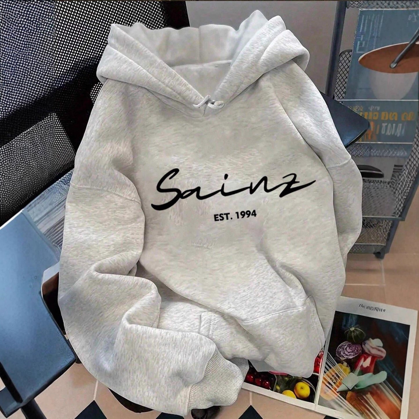 Women's Casual Home Heat Transfer Patch Printed Letters Loose-fitting Hoodie Women's Sweater, Sweater