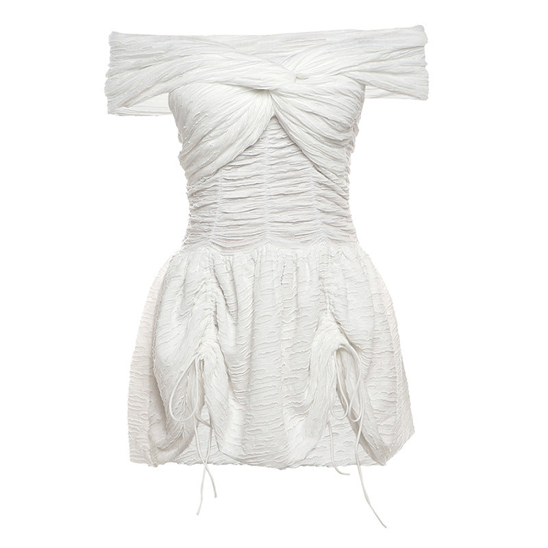 Women's Sexy Backless Figure Flattering Solid Color Dresses