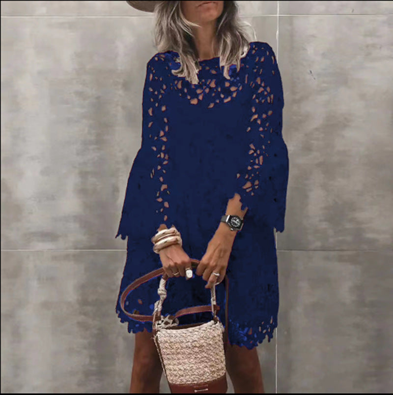 Women's Summer Dress Ethnic Style Lace Flower Skirts