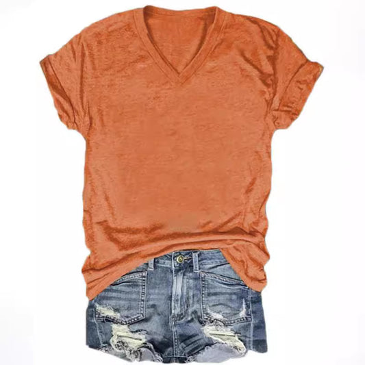 Women's Casual Loose Pullover Short-sleeved T-shirt Printed Blouses
