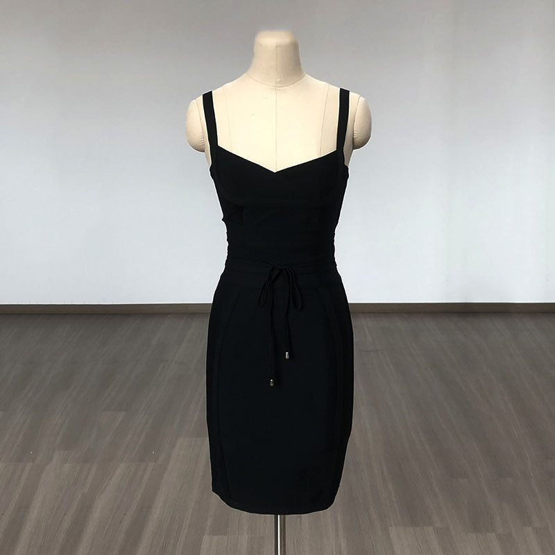 Women's Strap Fashion Belt Tight Bandage Dress Dresses