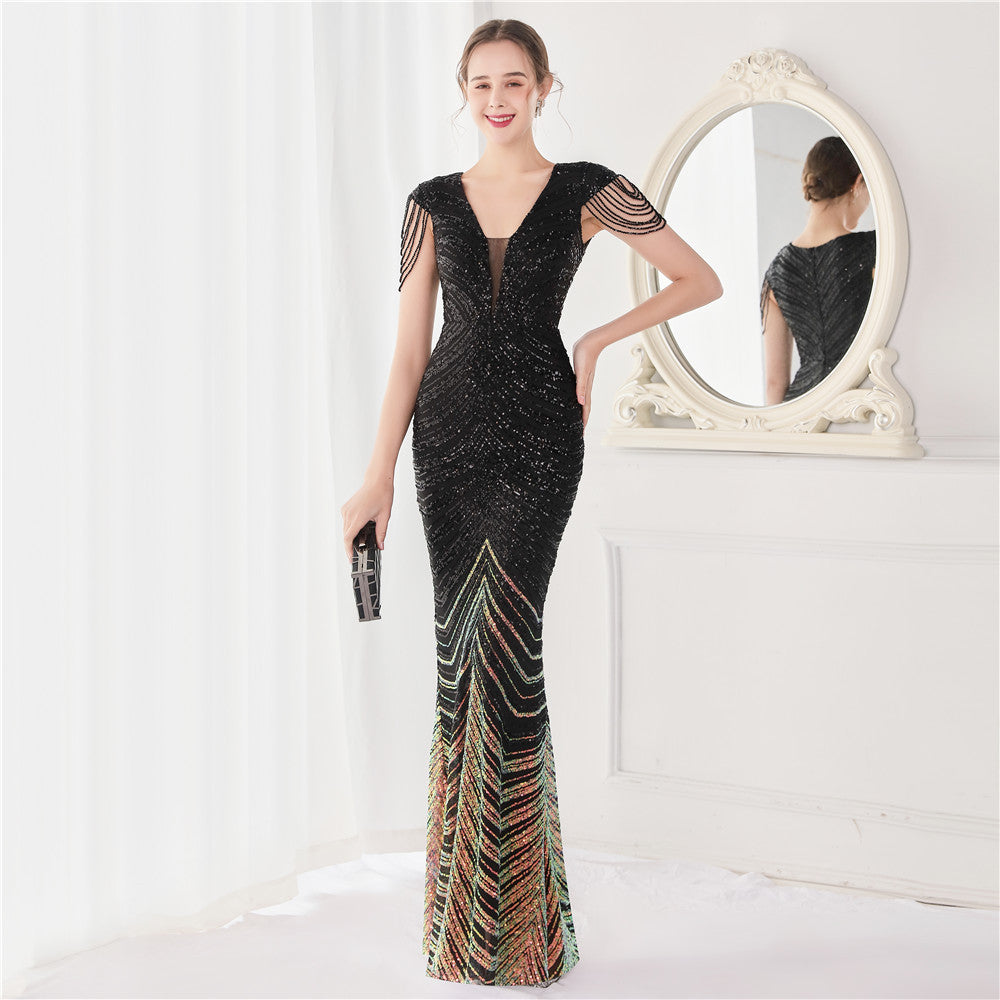 Flower Sequin Craft Beaded Party Dress Wedding Dresses