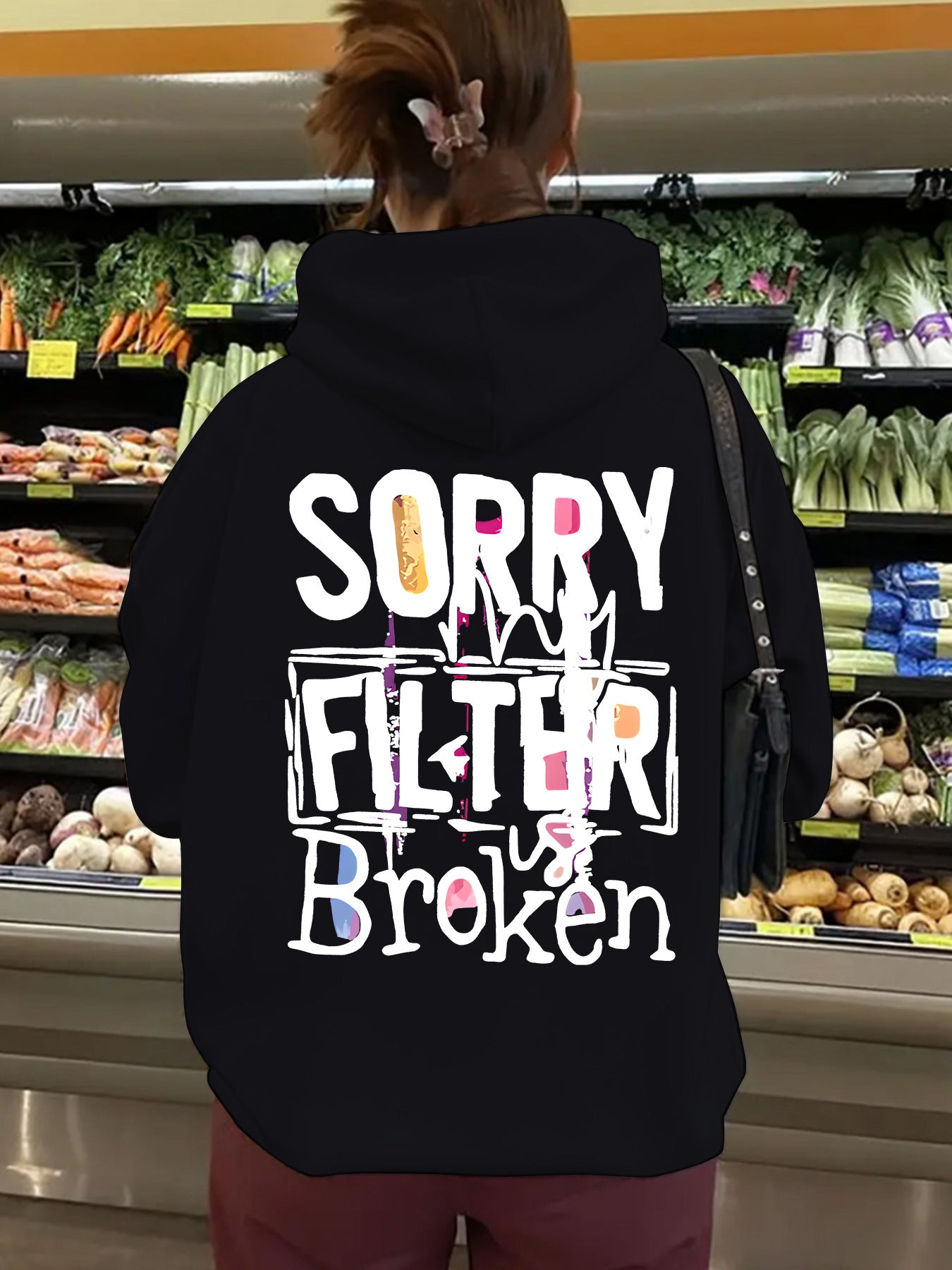 Women's Hoodie Letter Pattern Printed Casual Fleece Thick Tops