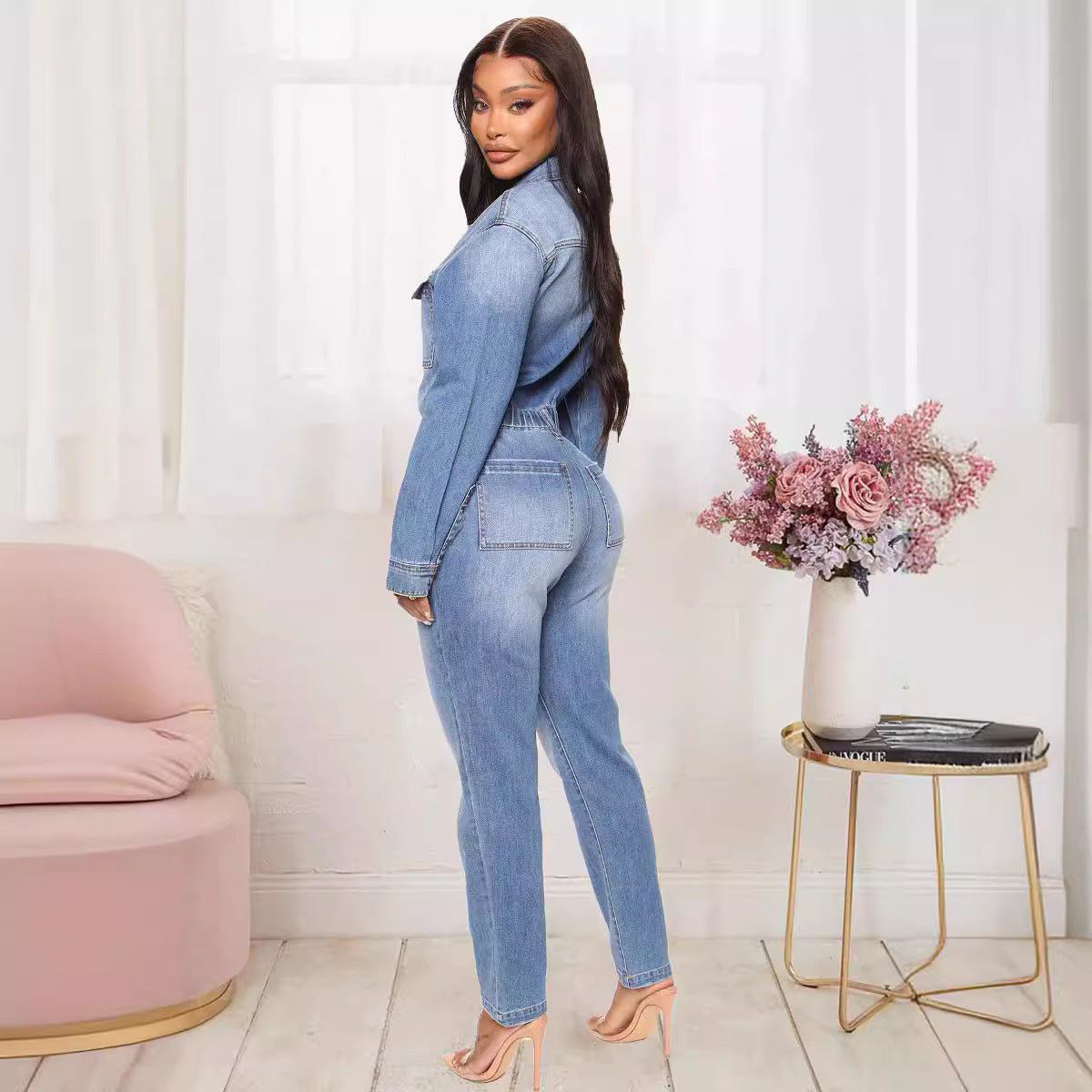 Innovative Elegant Stylish New Stretch Denim Jumpsuits